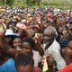 Hurricane Matthew victims wait for the start of delivery of food from the U.N.’s World Food Programme in the commune of Maniche, in Les Cayes, in the southwest of Haiti, on Oct. 17, 2016.
HECTOR RETAMAL/AFP/Getty Images